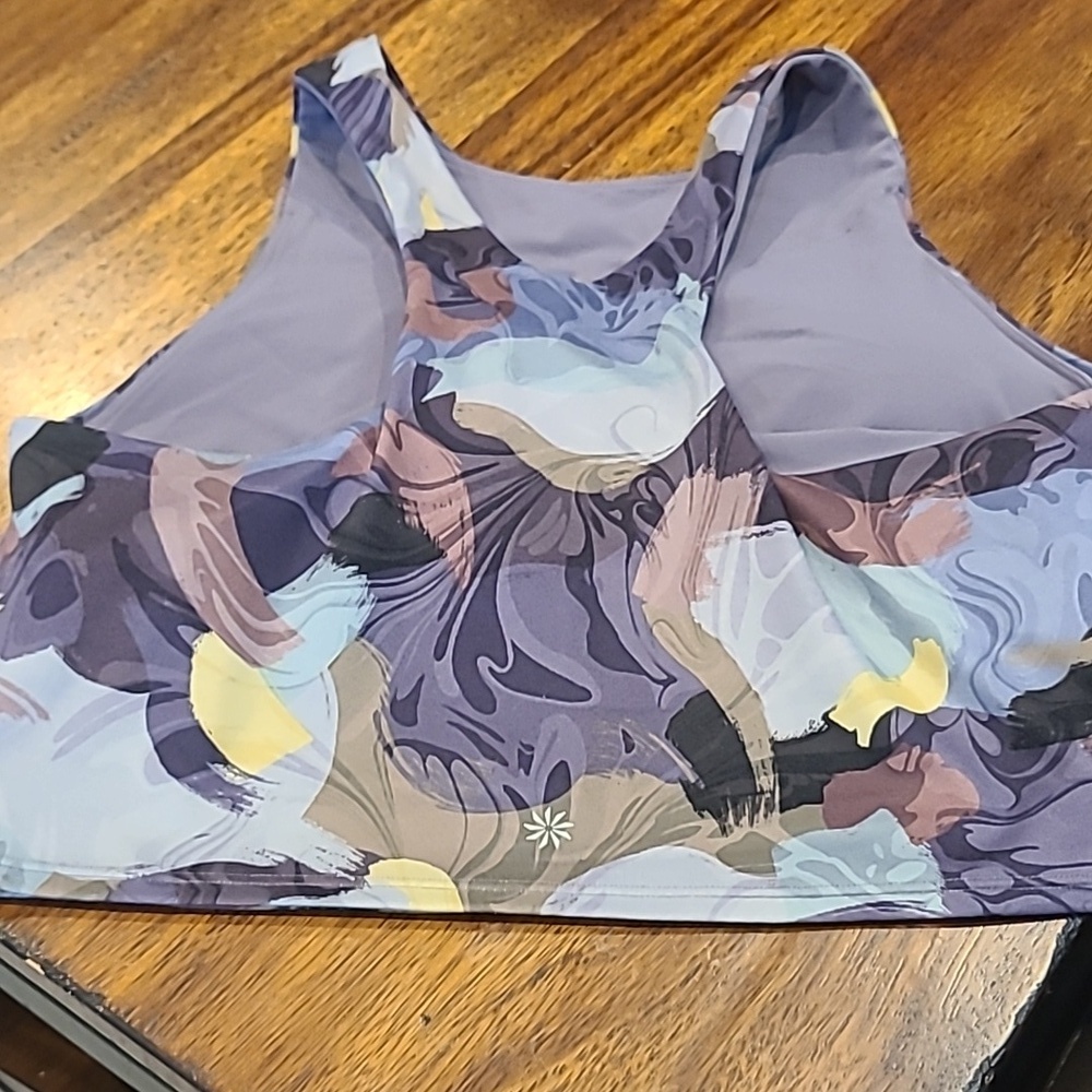 Athleta Purple Gray Sleeveless Crop Tank Size Xl - Picture 4 of 5